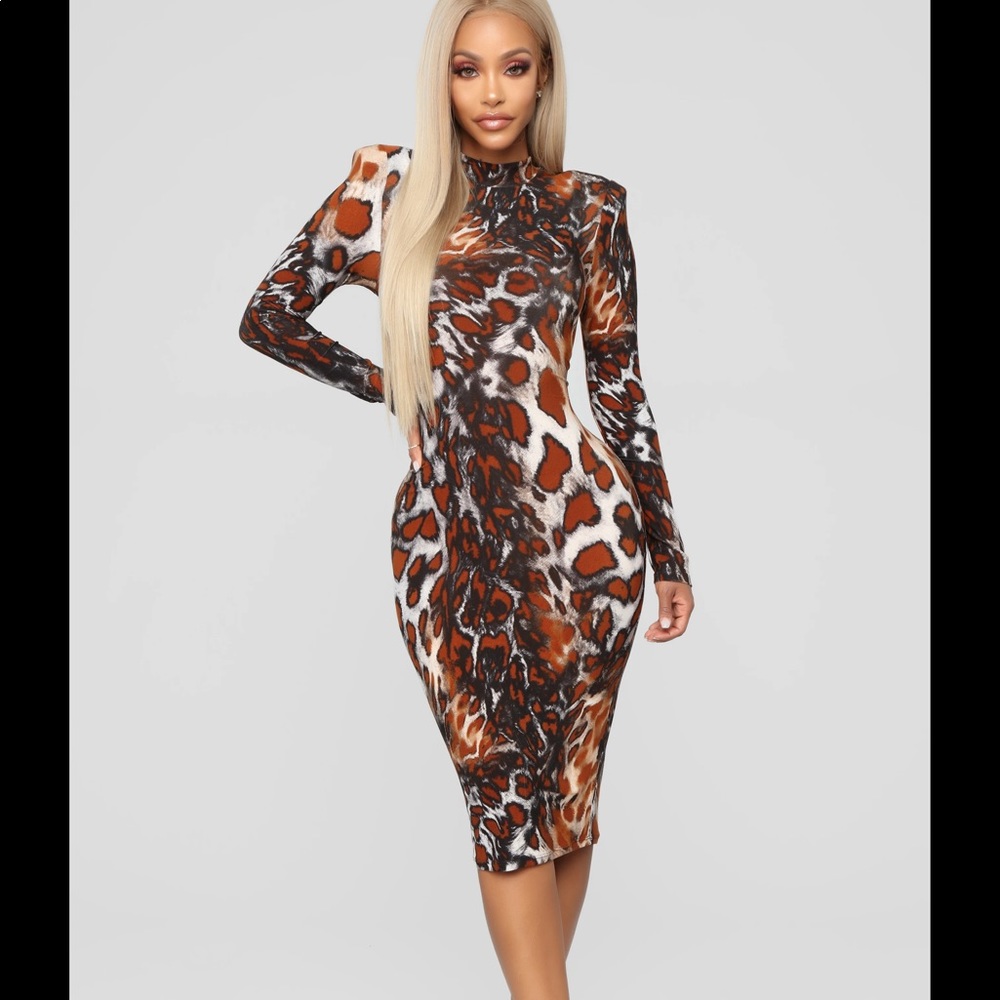 Fashion Nova Plus KillEm Leopard Dress